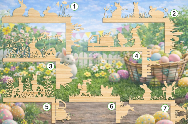 Wooden Easter Bunny Door Hangers – 7 Designs 🐰🌸