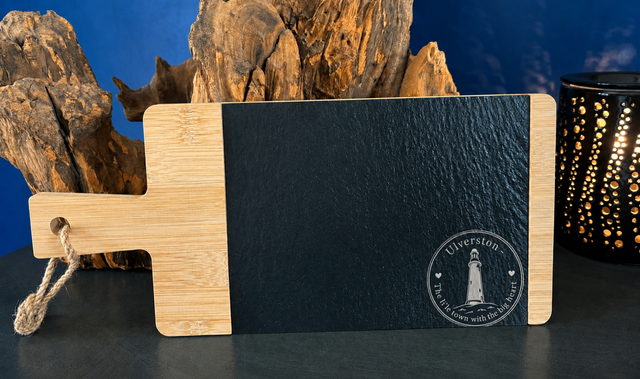 Ulverston Slate & Bamboo Serving Board – The Li’le Town with the Big Heart