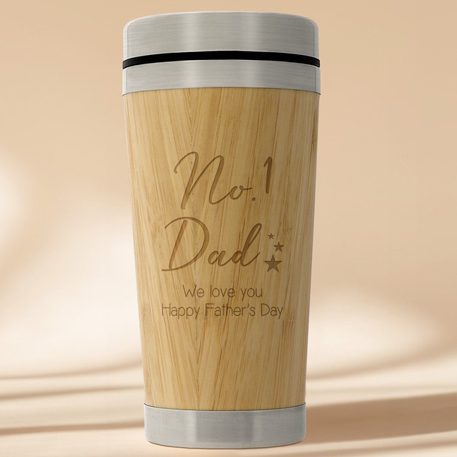 Personalised Engraved Bamboo Travel Mug ☕