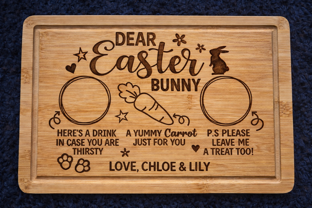 Personalised Easter Bunny Treat Board 🐰🥕