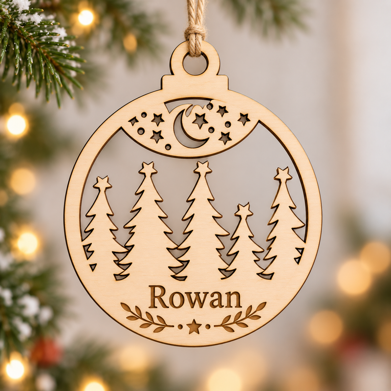 Personalised Christmas Tree Forest Bauble