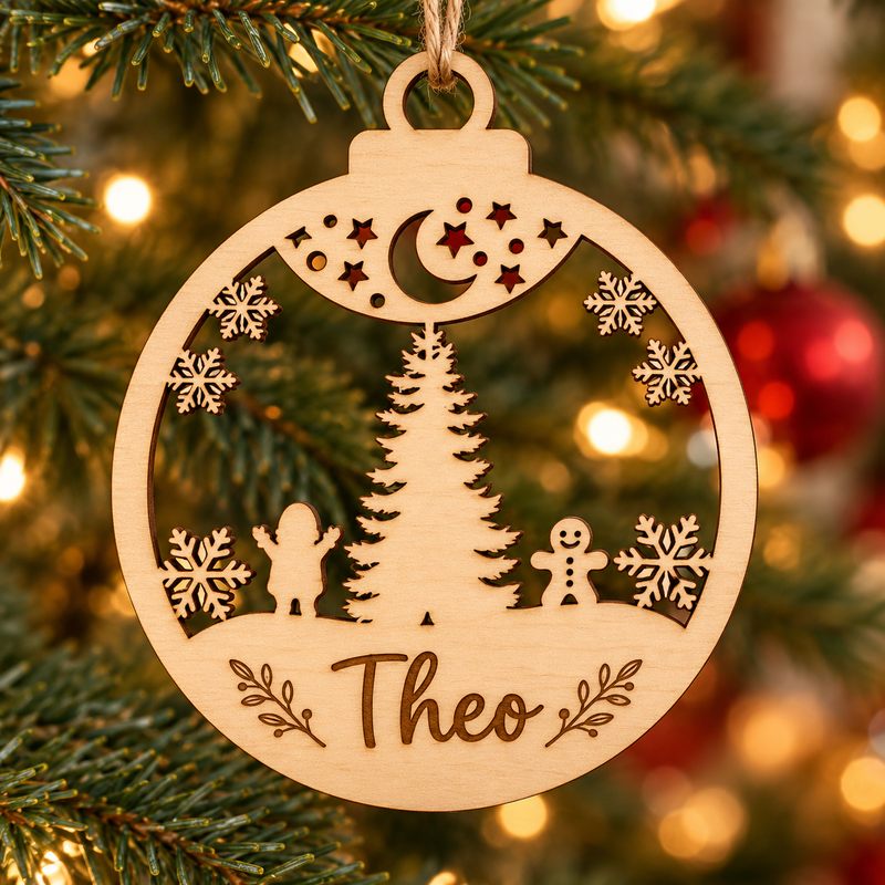 Personalised Christmas Tree & Gingerbread Bauble
