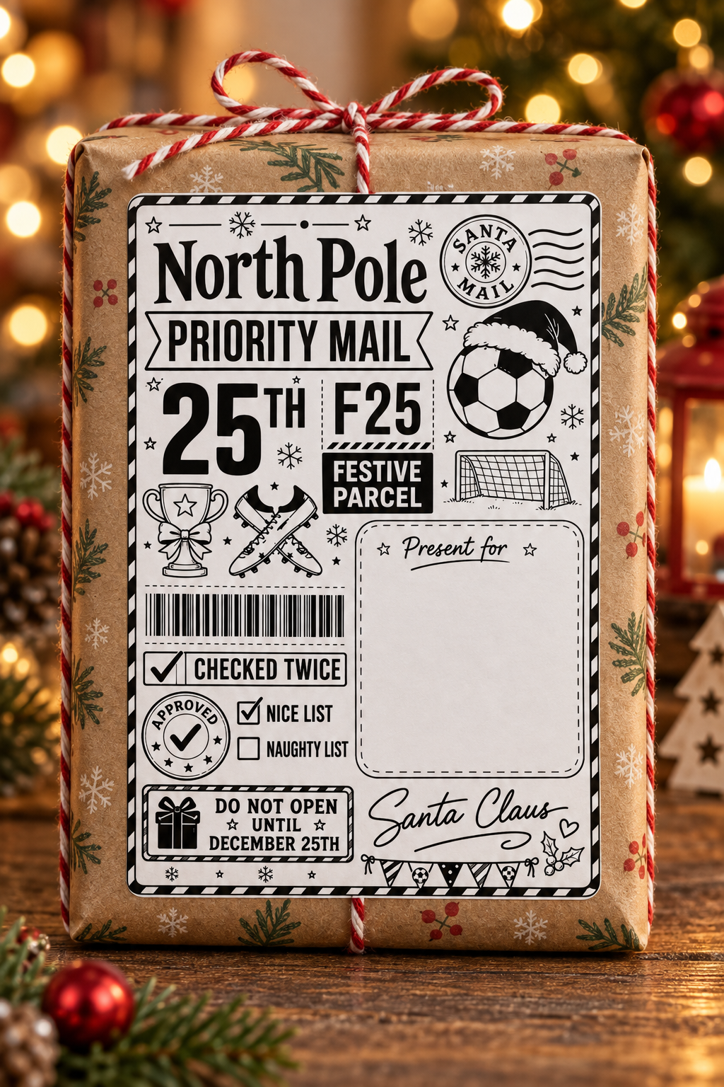 Personalised Christmas Post Labels – 20 Designs