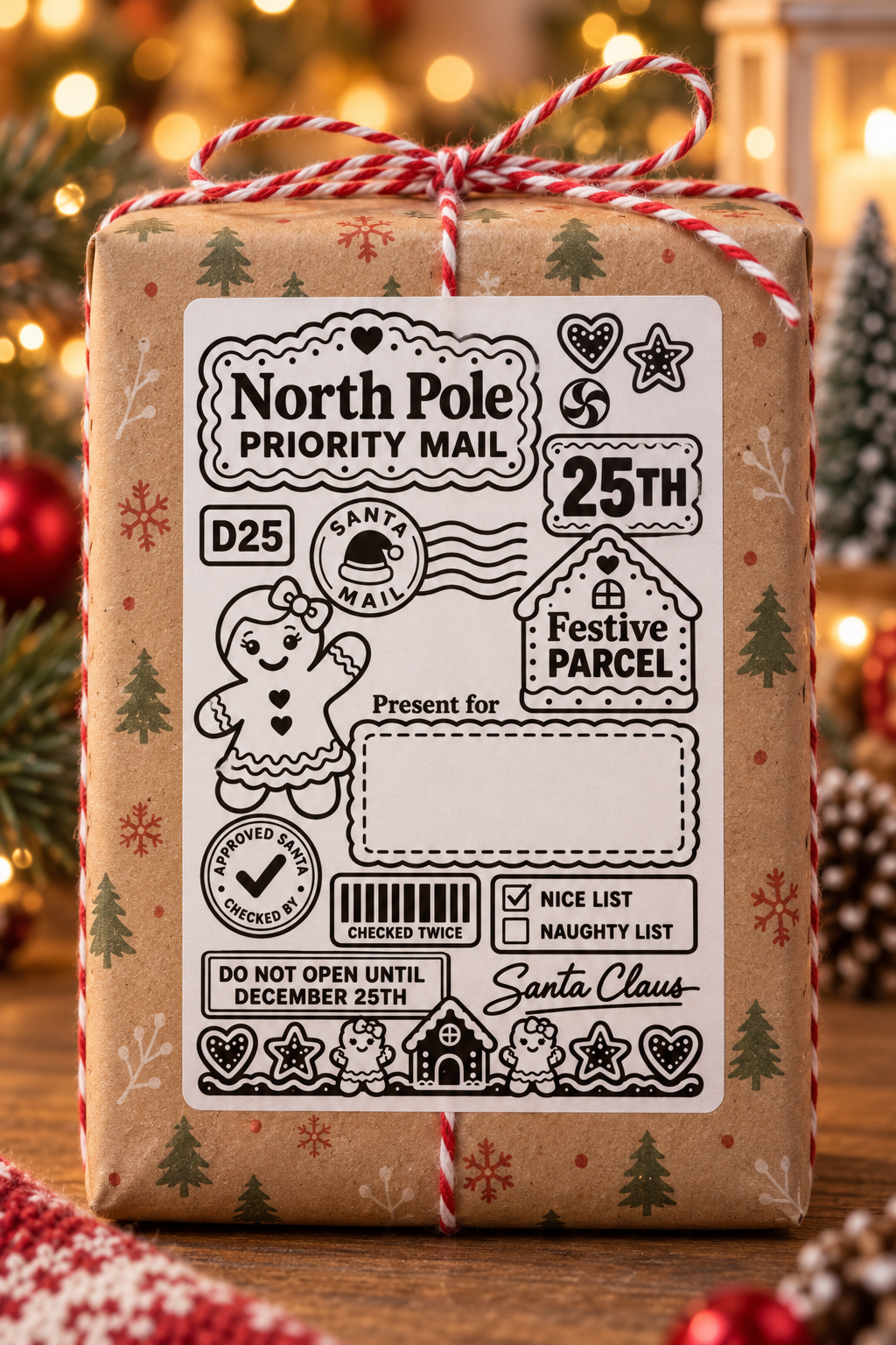 Personalised Christmas Post Labels – 20 Designs