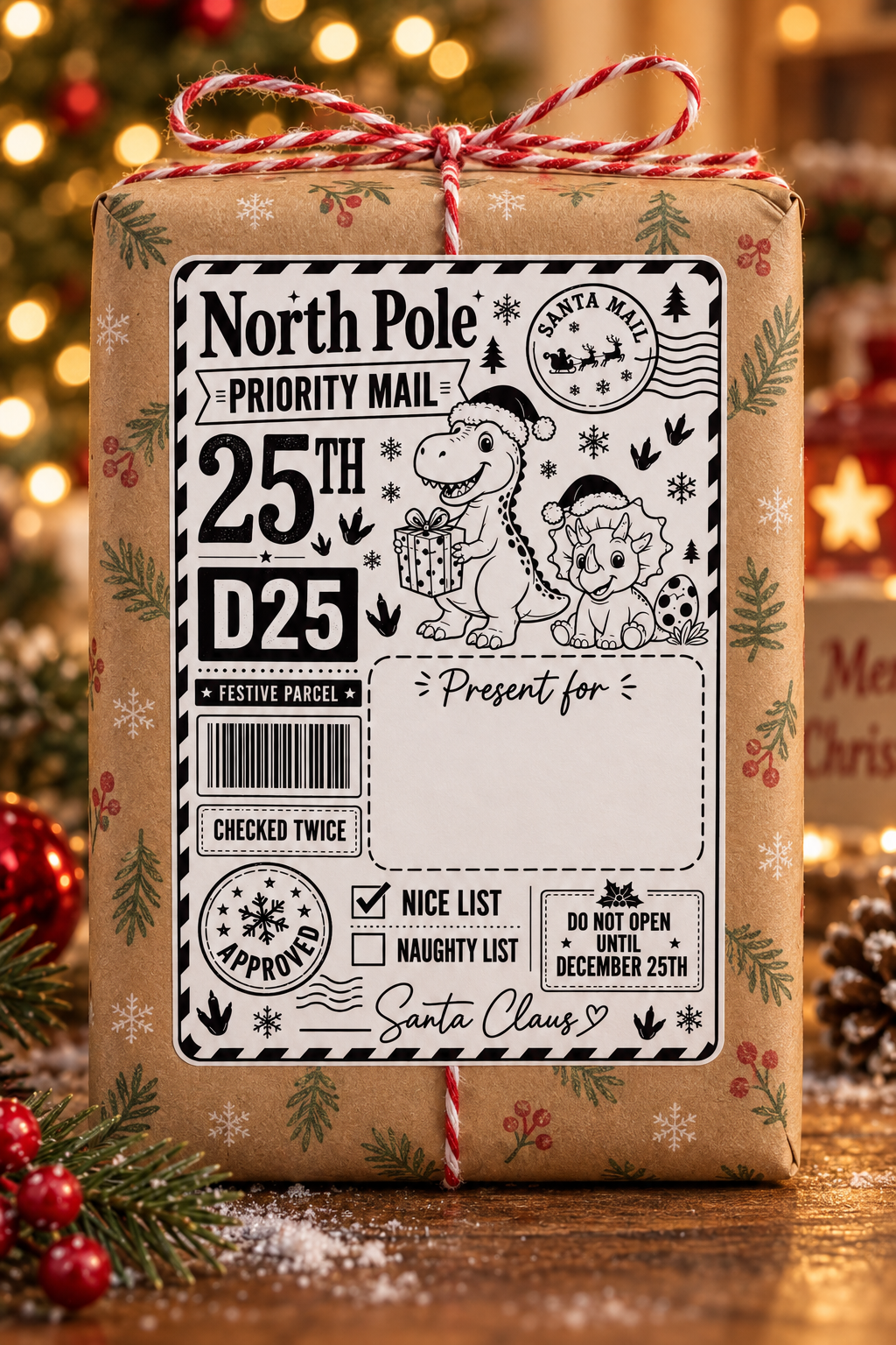 Personalised Christmas Post Labels – 20 Designs