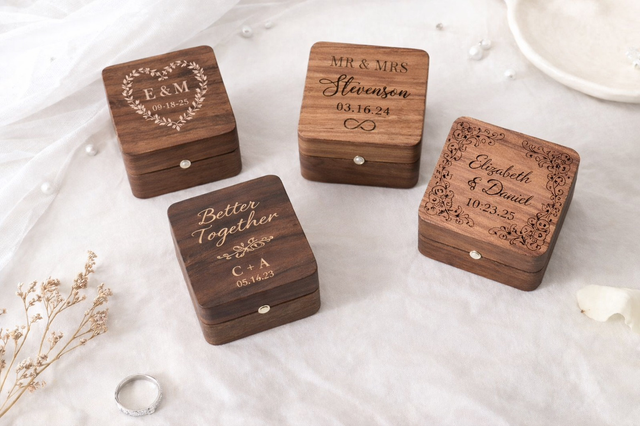💍 Personalised Wedding Ring Boxes 💍