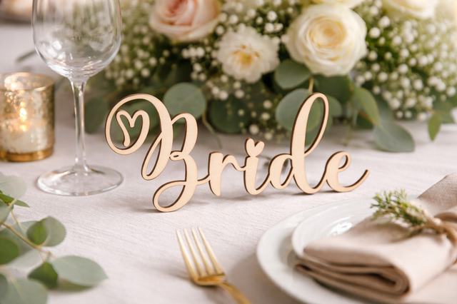 Personalised Wooden Wedding Place Names 🤍✨