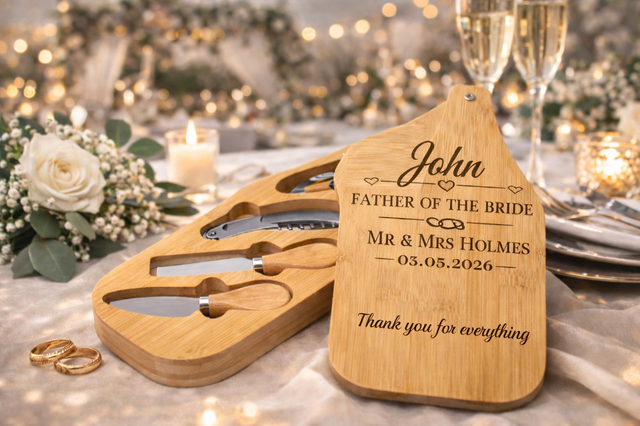 Personalised Cheese & Wine Gift Set 🍷🧀🤍