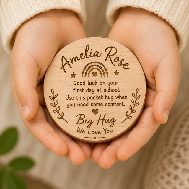 Personalised First Day at School Pocket Hug