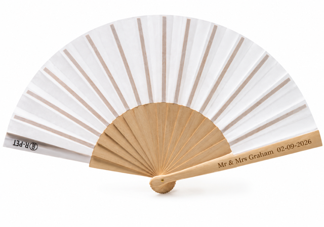 Personalised Wooden Wedding Hand Fan