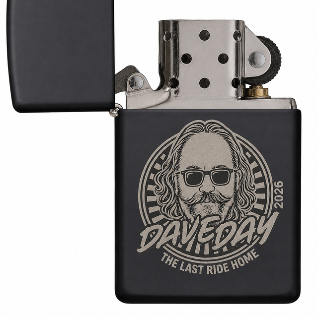 Limited Run Official Zippo Dave Day 2026 Engraved Lighter – The Last Ride Home 🔥🏍️