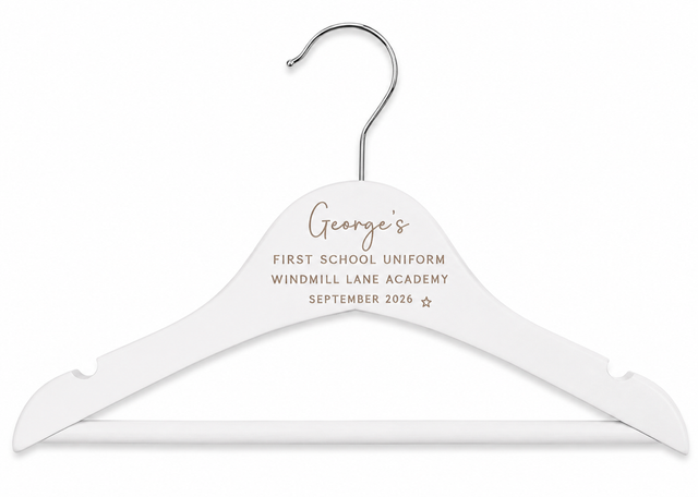 Personalised First School Uniform Hanger