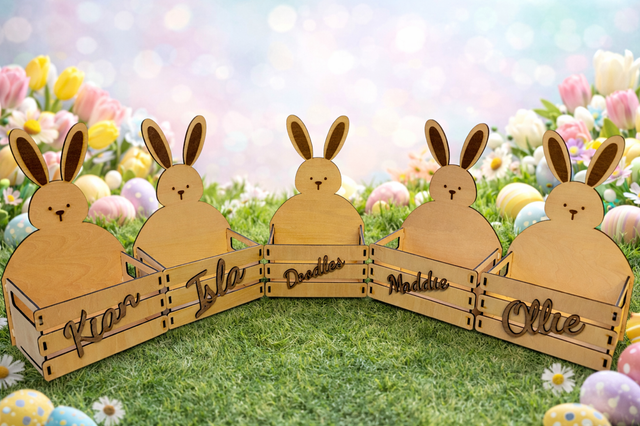 Personalised Wooden Easter Bunny Sweet Crate 🐰🍫