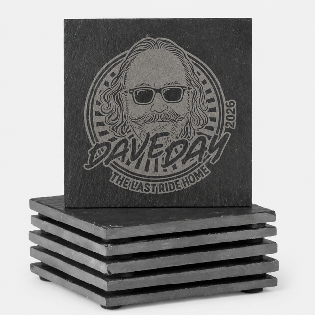 Smooth Edge Contemporary Square Dave Day Coaster