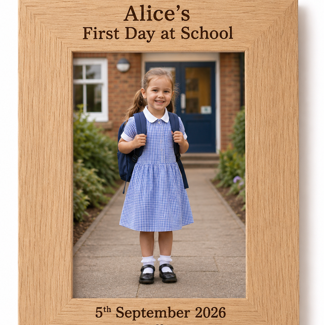 Personalised First Day at School Photo Frame