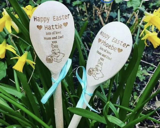 Personalised Easter Wooden Spoon Keepsake 🐣🌼