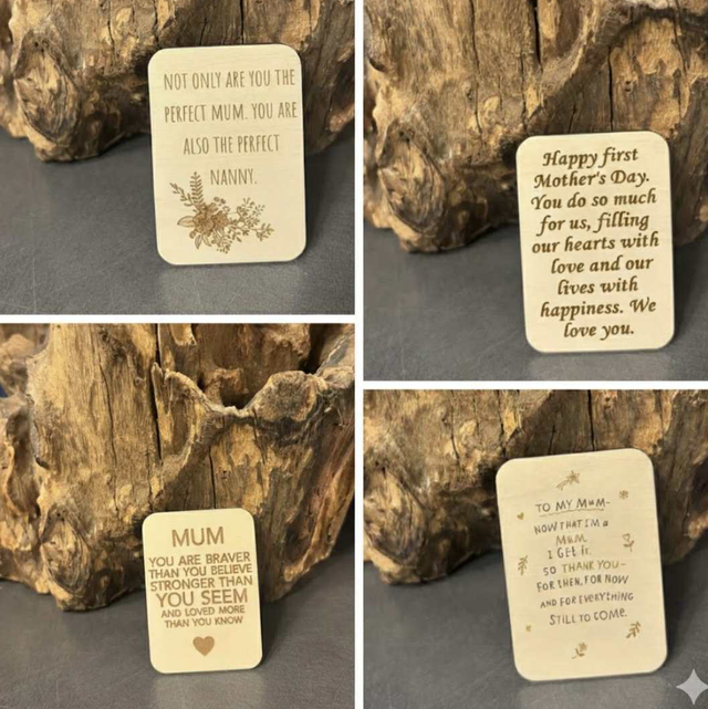 🌸 Wooden Mother’s Day Keepsake Card 🌸(with magnet)