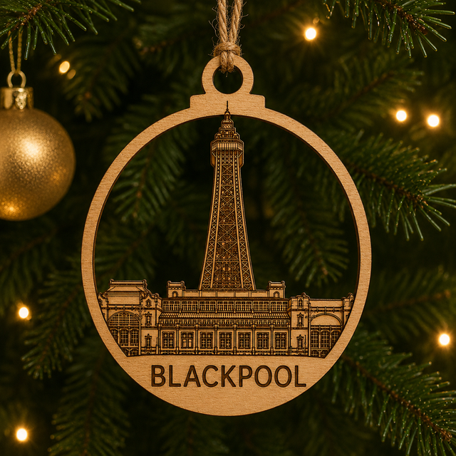 Personalised Blackpool Tower Christmas Tree Decoration