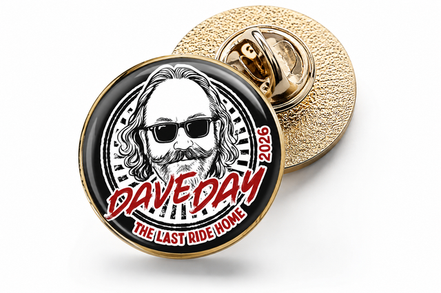 Dave Day 2026 – 25mm Domed Pin Badge 🏍️