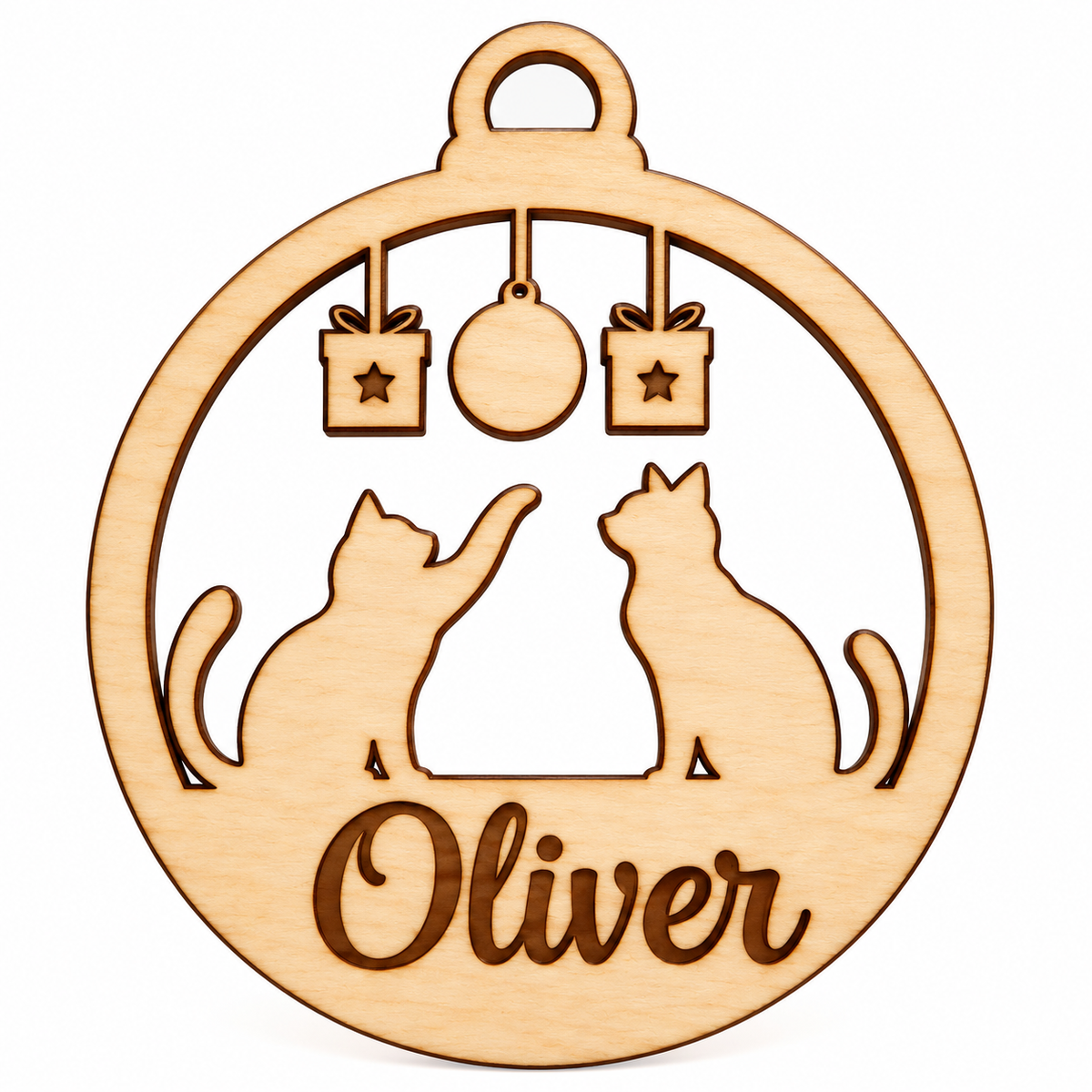 Personalised Cats Christmas Bauble