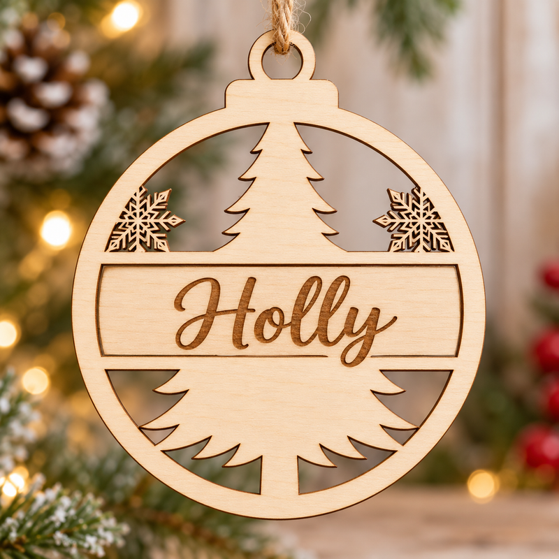 Personalised Christmas Tree Name Bauble