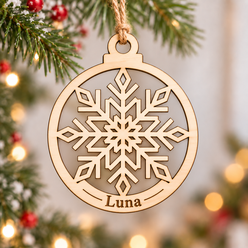 Personalised Large Snowflake Christmas Bauble