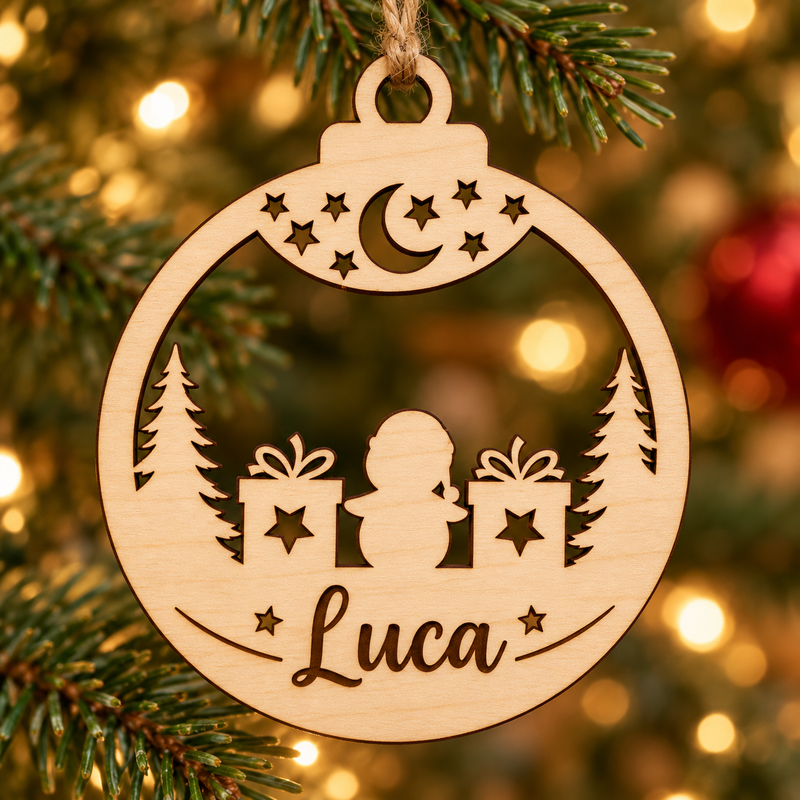 Personalised Penguin Gift Christmas Bauble