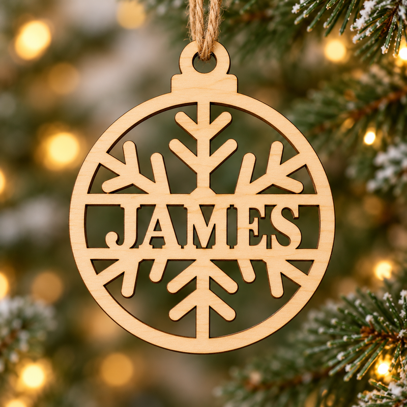 Personalised Snowflake Christmas Bauble