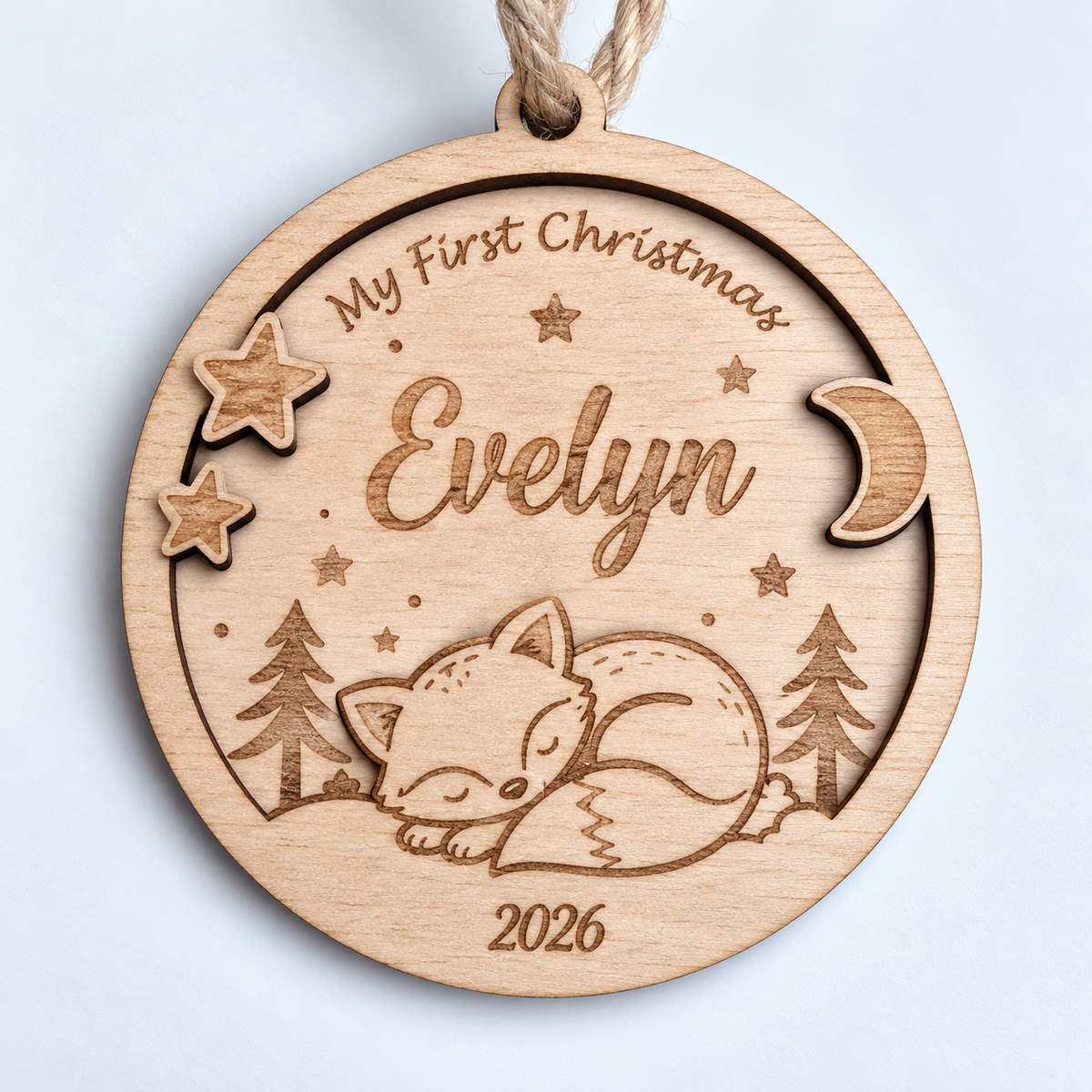 Personalised Squirrel First Christmas Bauble 2026